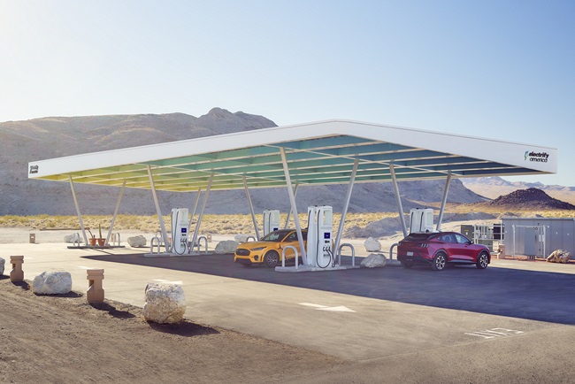 Electrify America Drive-Through Charging Station
